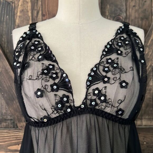 New Sexy Women's Large Steel Plate Chest Sleepwear Lingerie - Picture 2 of 9